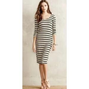 Anthropologie Dolan Left Coast Women’s Prita Striped Bodycon Midi Dress Sz L